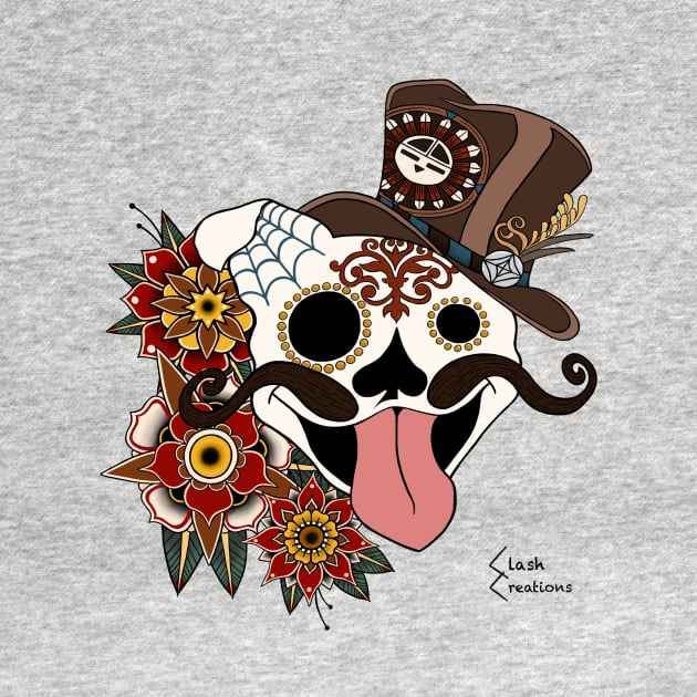 Western Sugar Skull by Clash Creations